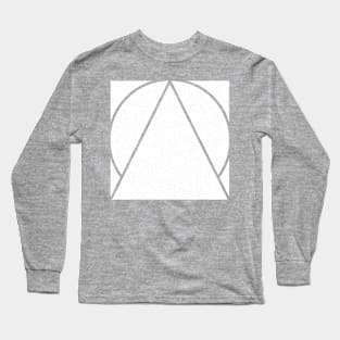 Square Circle Triangle - White Long Sleeve T-Shirt